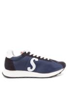 Matchesfashion.com Paul Smith - Seventies Quilted-shell And Suede Trainers - Mens - Navy