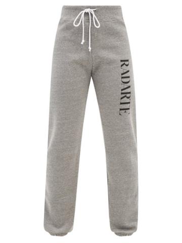 Radarte - Radarte-print Fleeceback-jersey Track Pants - Womens - Grey