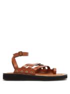 Matchesfashion.com Loewe Paula's Ibiza - Chunky-sole Leather Sandals - Womens - Tan