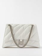 Balenciaga - Crush M Quilted Creased-leather Shoulder Bag - Womens - White