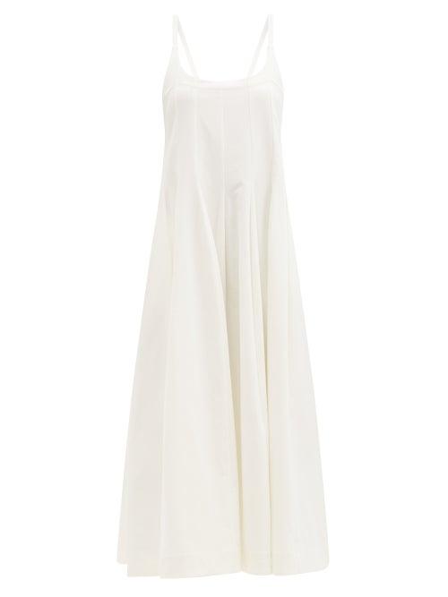 Matchesfashion.com Jil Sander - Panelled Flared Dress - Womens - Ivory