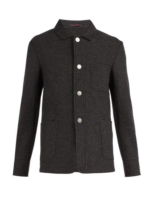 Matchesfashion.com The Gigi - Point Collar Wool Blend Blazer - Mens - Grey