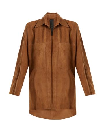 Giani Firenze Point-collar Suede Shirt