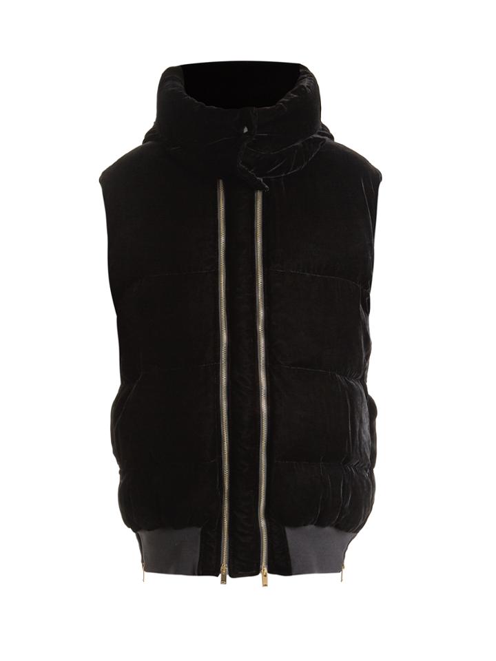 Stella Mccartney Melissa Oversized Quilted-velvet Gilet