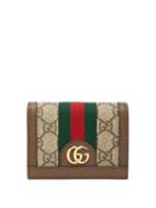 Matchesfashion.com Gucci - Ophidia Gg Supreme Web Stripe Canvas Wallet - Womens - Grey Multi