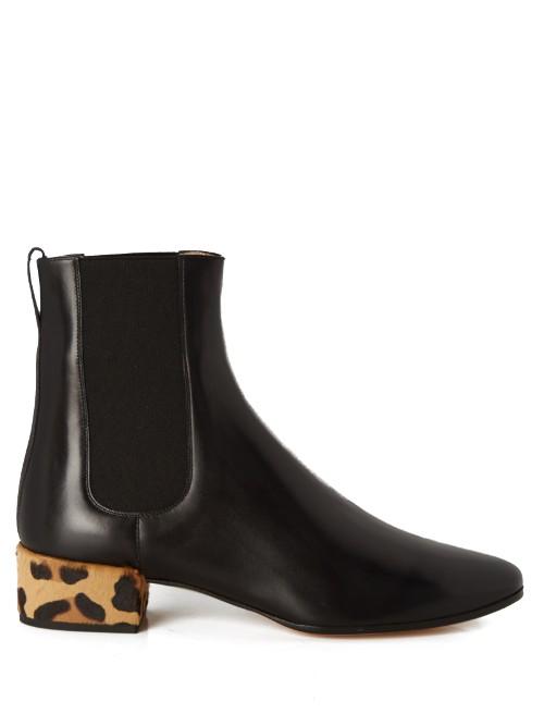 Francesco Russo Chelsea Leather And Calf-hair Ankle Boot