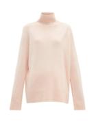 Matchesfashion.com The Row - Milina Roll Neck Wool Blend Sweater - Womens - Light Pink