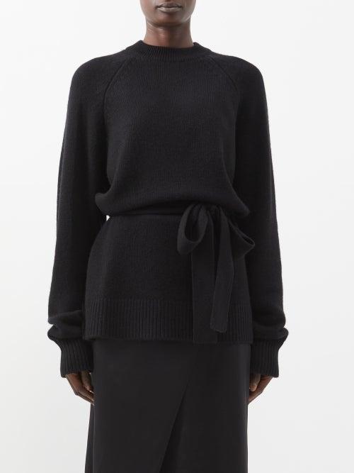 Raey - Raglan-sleeve Responsible-cashmere Sweater - Womens - Black