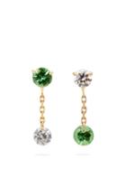 Matchesfashion.com Raphaele Canot - Set Free 18kt Gold, Tsavorite & Diamond Earrings - Womens - Green
