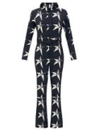 Matchesfashion.com Perfect Moment - Star-print Technical Soft-shell Jumpsuit - Womens - Black White
