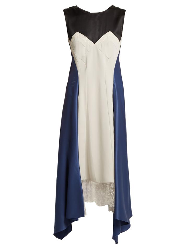 Koché Contrast-panel Silk Dress