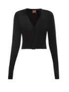 Matchesfashion.com Albus Lumen - V-neck Cropped Jersey Cardigan - Womens - Black