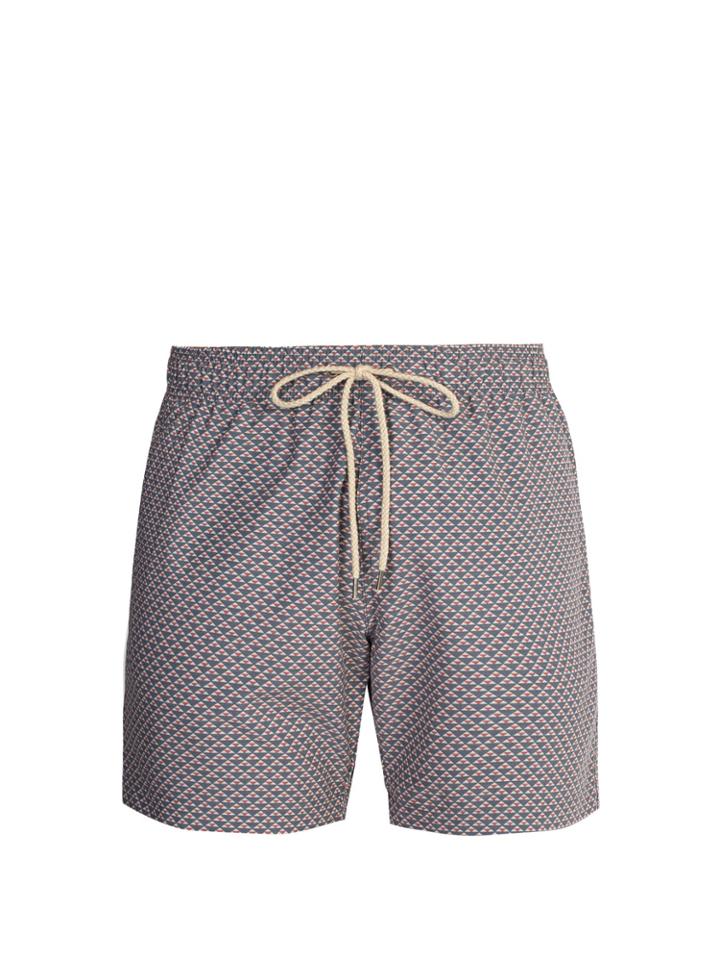 Faherty Beacon Pyramid-print Swim Shorts