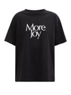 Matchesfashion.com More Joy By Christopher Kane - More Joy-print Cotton-jersey T-shirt - Womens - Black