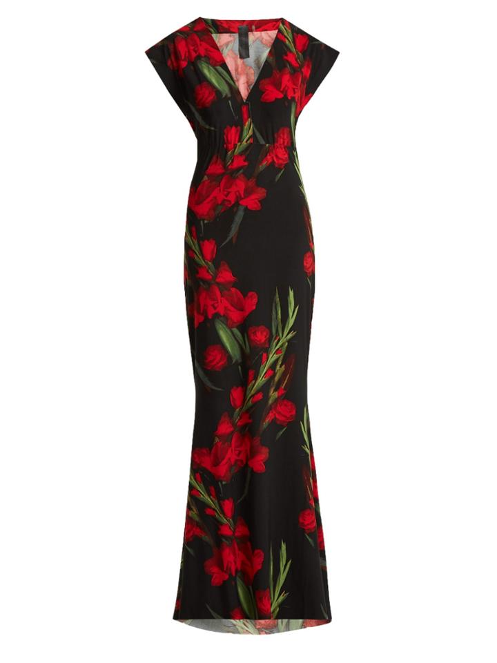 Norma Kamali Floral-print Maxi Dress