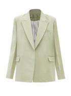 Peter Do - Pliss-panel Technical-blend Suit Jacket - Womens - Green