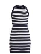 Balmain Sleeveless Striped-knit Dress