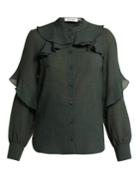 Cefinn Ruffled Voile Blouse