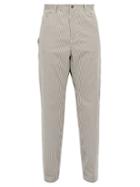 Matchesfashion.com A.p.c. - Job Striped Cotton Blend Trousers - Mens - Grey