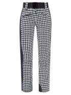 Goldbergh - Jacques Houndstooth-print Belted Ski Trousers - Womens - White Black