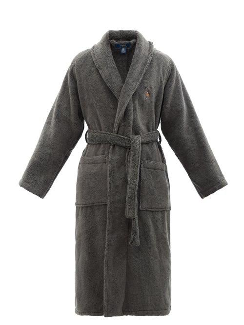 Polo Ralph Lauren - Logo-embroidered Cotton-terry Robe - Mens - Grey