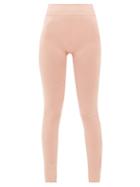 Matchesfashion.com Prism - Nurturing Mesh Stripe Technical Leggings - Womens - Light Pink