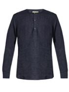 De Bonne Facture Round-neck Washed-linen Shirt