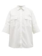 Matchesfashion.com Jw Anderson - Double Cuff Cotton Poplin Shirt - Mens - White