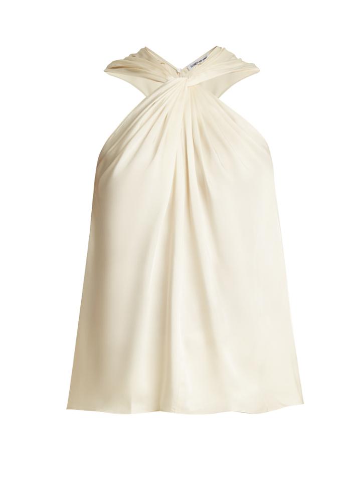 Elizabeth And James Blaine Twisted Sleeveless Twill Top