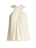 Elizabeth And James Blaine Twisted Sleeveless Twill Top