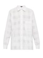 Matchesfashion.com Ann Demeulemeester - Checked Cotton Shirt - Mens - White