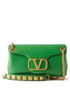 Valentino Garavani - Stud Sign Leather Shoulder Bag - Womens - Green