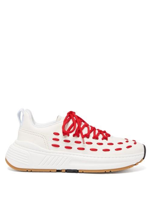 Matchesfashion.com Bottega Veneta - Speedster Leather Trainers - Womens - Red White