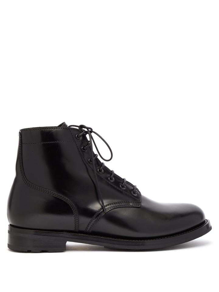 Ralph Lauren Purple Label Ike Leather Ankle Boots