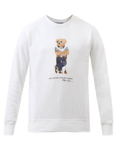 Polo Ralph Lauren - Bear-print Cotton-blend Sweatshirt - Mens - White