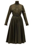 Matchesfashion.com Moncler - Belted Shirt Dress - Womens - Khaki