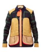 Matchesfashion.com La Fetiche - River Panelled Wool Tartan Jacket - Womens - Beige Navy