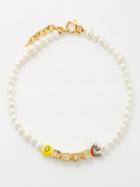 Joolz By Martha Calvo - Happy Pearl & 14kt Gold-plated Necklace - Womens - Multi