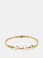 Roxanne First - Love Sapphire & 14kt Gold Tennis Bracelet - Womens - Gold Multi