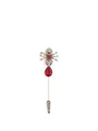 Matchesfashion.com Alexander Mcqueen - Spider Embellished Pin Brooch - Womens - Red