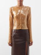 16arlington - Keid Sequinned Cardigan - Womens - Amber