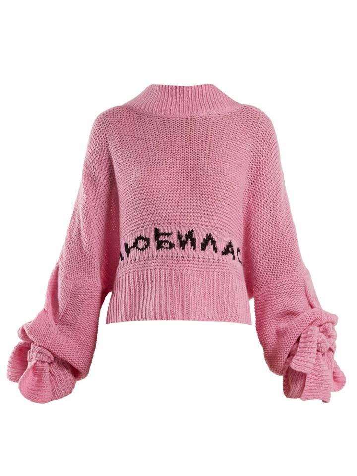 Natasha Zinko Logo-intarsia Cashmere Sweater
