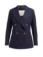 Matchesfashion.com Giuliva Heritage Collection - Stella Double Breasted Wool Blazer - Womens - Navy