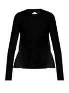 No. 21 Ruffled-back Cotton-blend Sweater