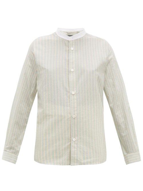 Matchesfashion.com A.p.c. - Bettina Striped Cotton Shirt - Womens - Green Multi