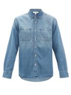 Matchesfashion.com Frame - Patch Pocket Denim Shirt - Mens - Blue