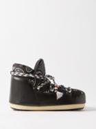 Alanui - X Moonboot Bandana-print Nylon Boots - Womens - Black Multi