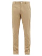 Matchesfashion.com Burberry - Slim Fit Cotton Chino Trousers - Mens - Beige