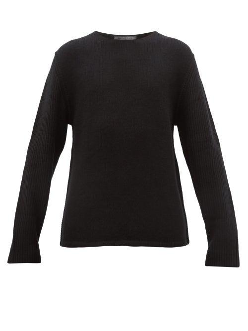 Matchesfashion.com Denis Colomb - Ribbed Sleeve Cashmere Sweater - Mens - Black