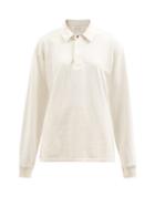 Les Tien - Brushed-back Cotton-jersey Rugby Top - Womens - Ivory
